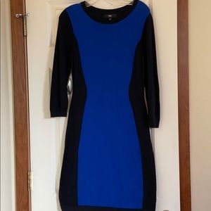 Cute royal blue & black sweater dress